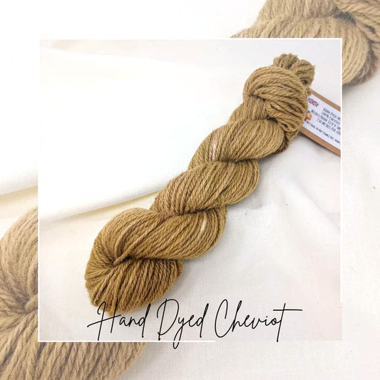 Hand Dyed Aran Yarn Cheviot Wool British Breed 50g