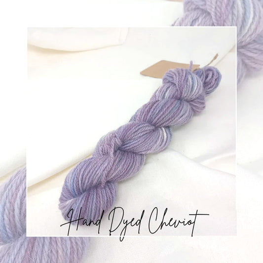 Hand Dyed Aran Yarn Cheviot Wool British Breed 50g