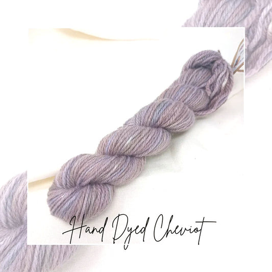 Hand Dyed Aran Yarn Cheviot Wool British Breed 50g