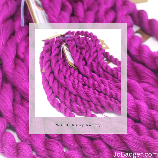 Wild Raspberry Hand Dyed Mulberry Silk Thread 100yds 2/20nm