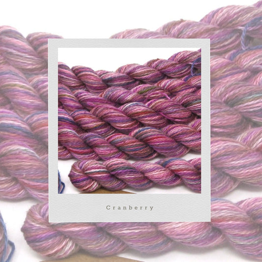 Cranberry Hand Dyed Mulberry Silk Thread 100yds